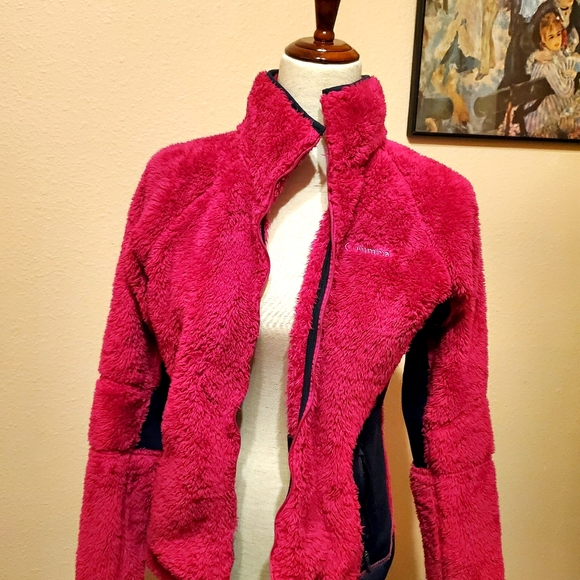 Columbia Jackets & Blazers - Columbia Pink Fuzzy Coat Size Medium